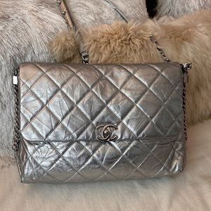 Chanel silver purse